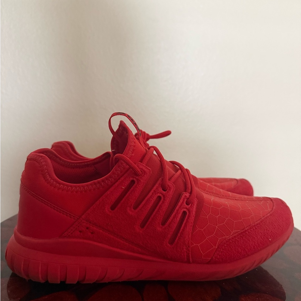 Adidas Mens Tubular Radial Red Running Shoes Sneakers Size 6.5